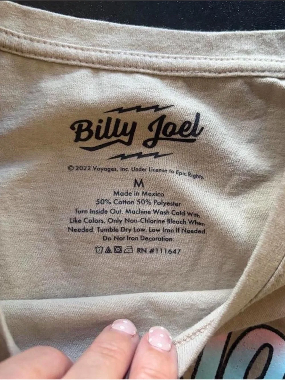 Billy Joel Beige Graphic Tee - Women's Short Sleeve